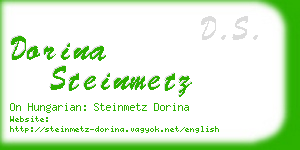 dorina steinmetz business card